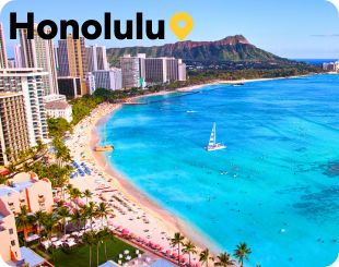 Waikiki beach and Diamond Head 